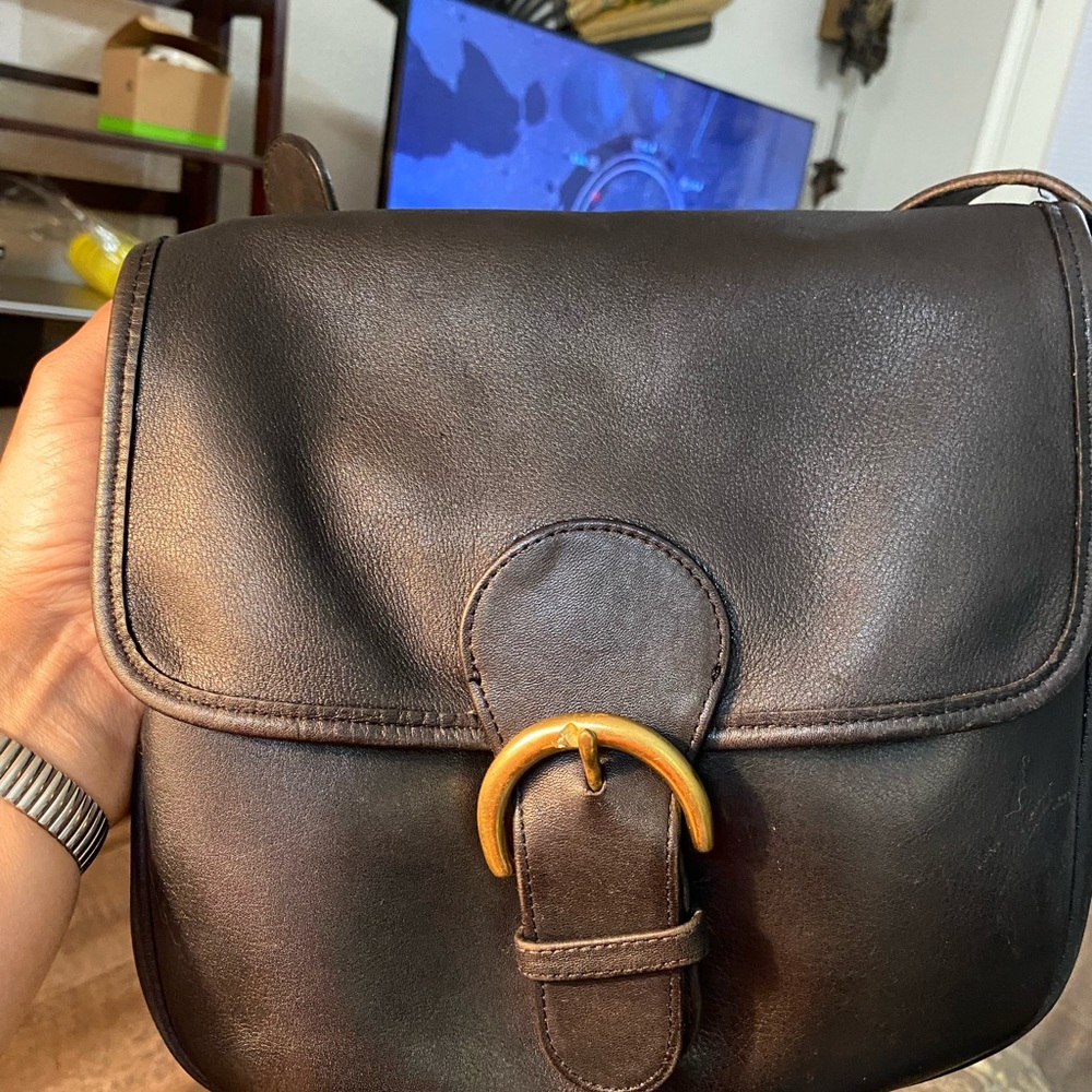 Coach vintage Bedford black leather shoulder bag